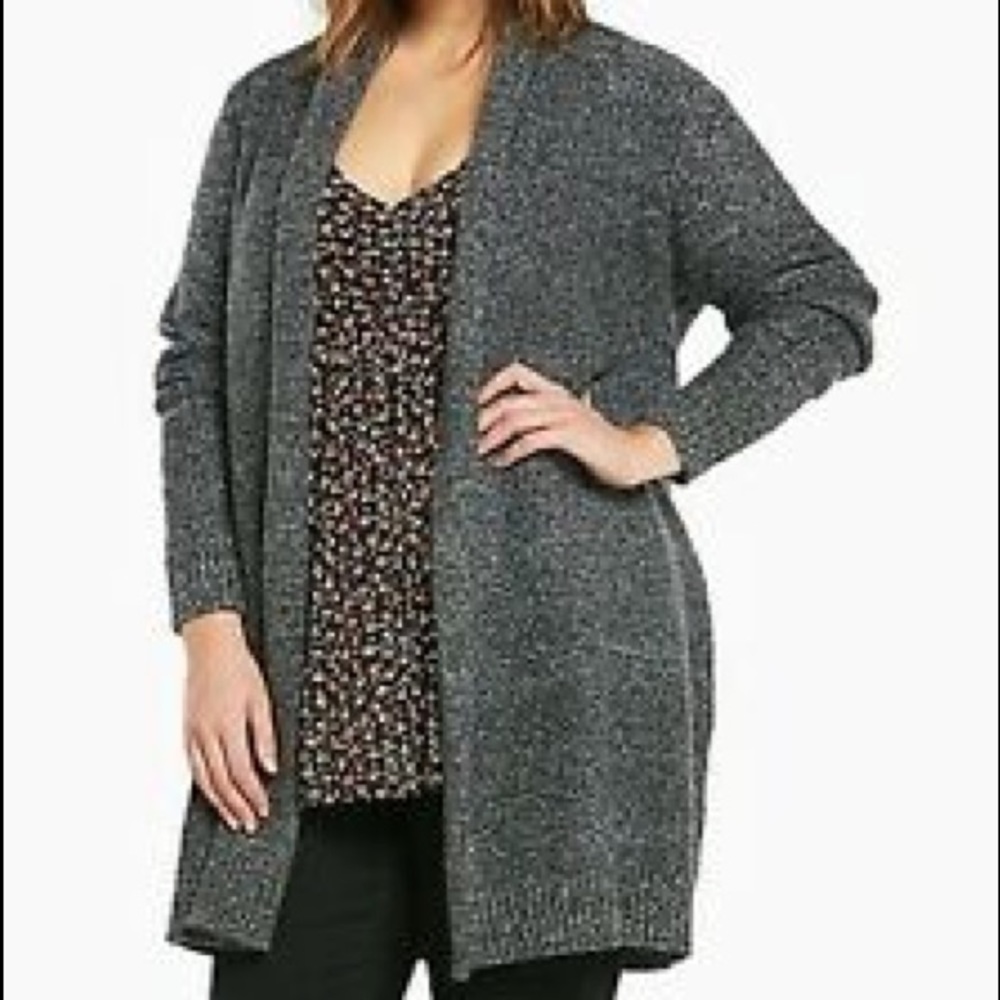 Torrid Grey Collared Sweater/Cardigan Coat